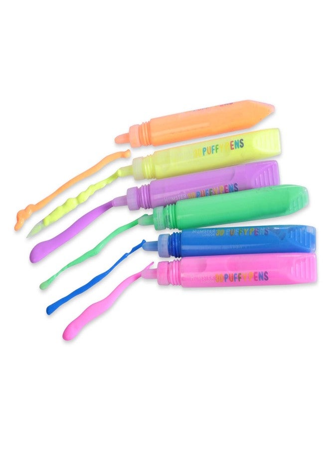 HAMSTER London Magic Puffy Pens For Kids Drawing,Coloring&Fun Activity,Pack Of 6,Multicolor - Image 2